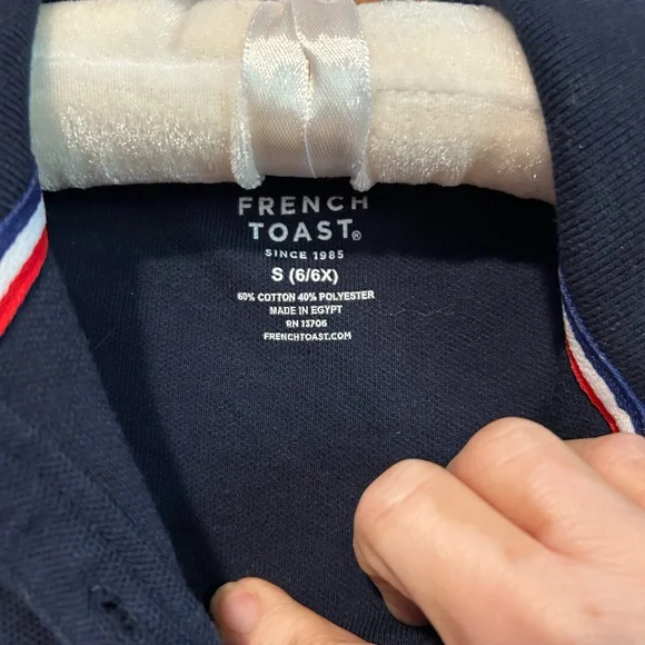 French Toast Girl’s Navy Polo Dress - Picture 2 of 2